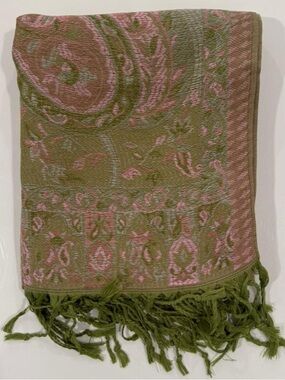 New | Limited Edition: Light Green Pastel Multicolor Pashmina Shawl
